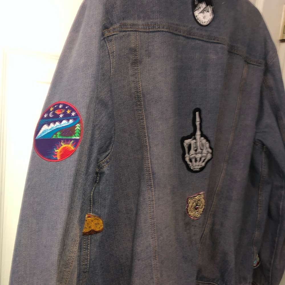 Custom patch work denim jacket - Picture 3 of 4